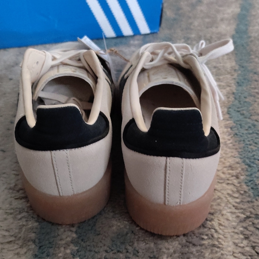 Adidas Samba Shoes in Off-White and Black - Picture 3 of 6